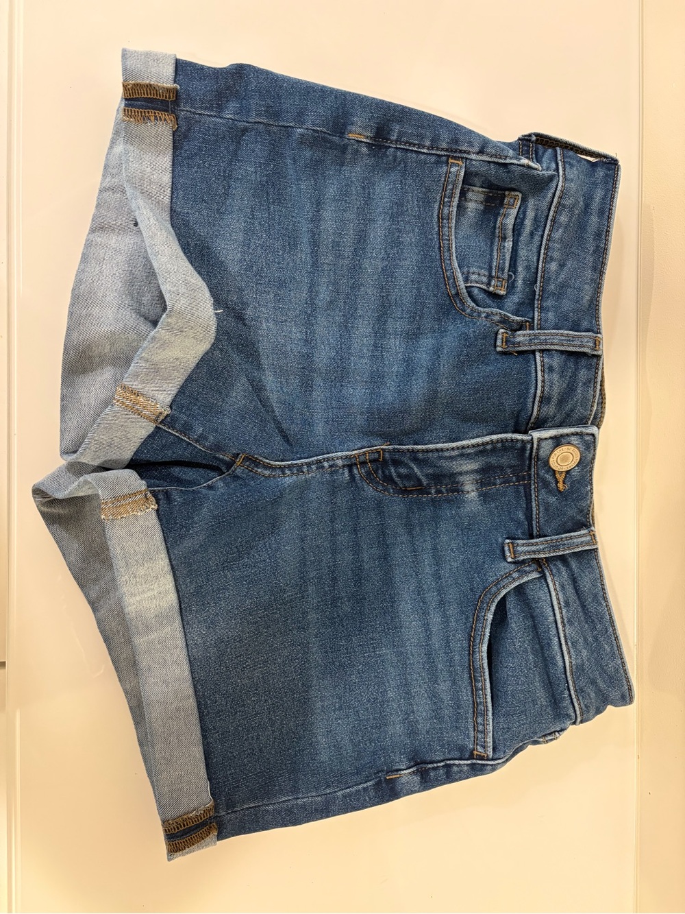 SO Blue Denim Roll-Cuff Shorts Size 9/29 Small